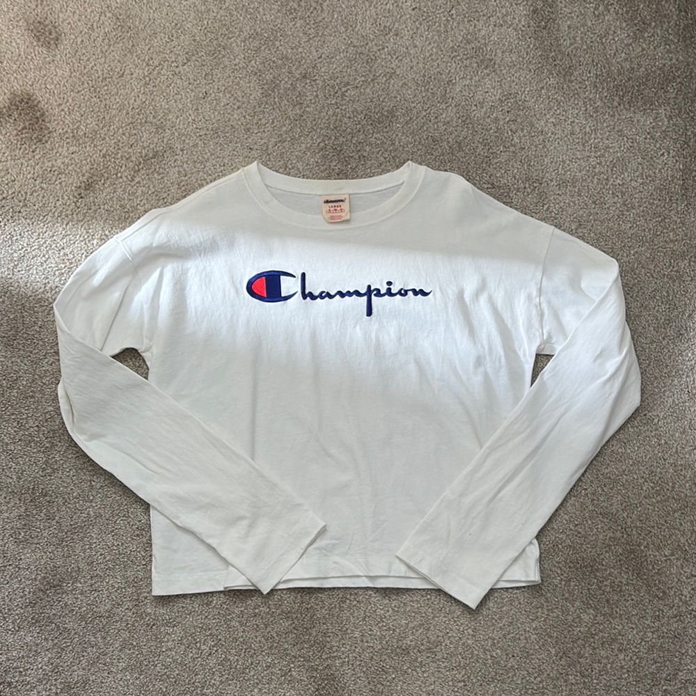 Champion White Long Sleeve Shirt